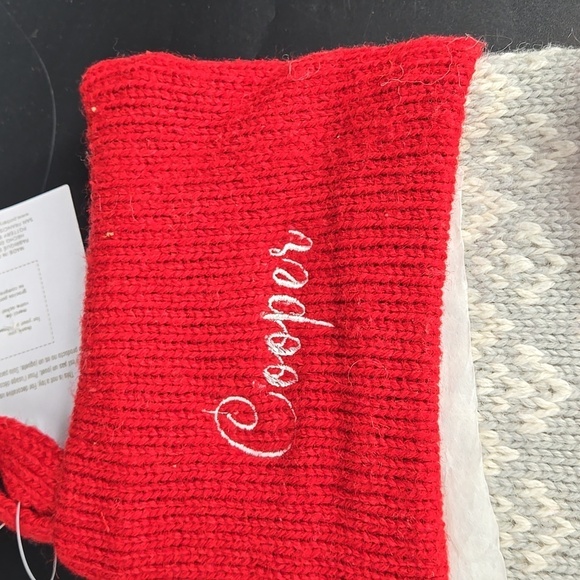 NEW COOPER Pottery Barn Christmas Holiday Stocking Wool Blend Fair Isle - Picture 4 of 10